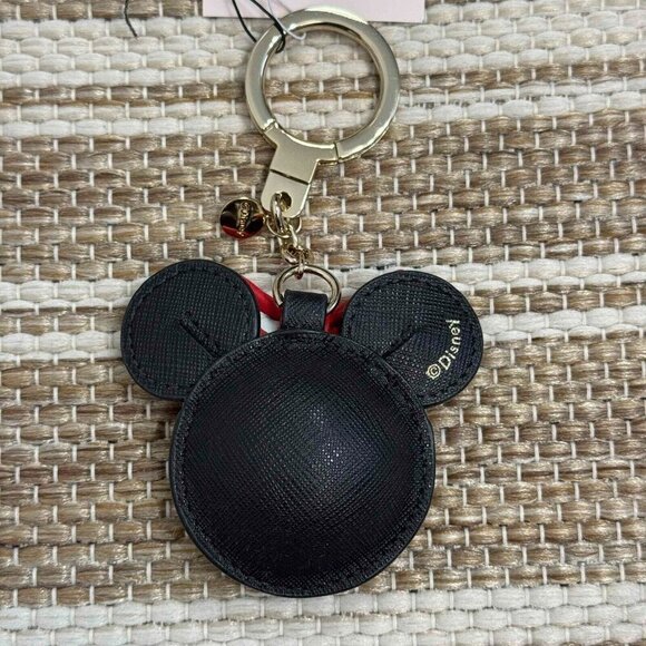 Kate Spade New York x Minnie Mouse Jump Ring Keychain Purse Charm Black Red Bow - Picture 3 of 7